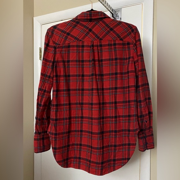 J. Crew Flannel Button Down Size 00 - Picture 2 of 8